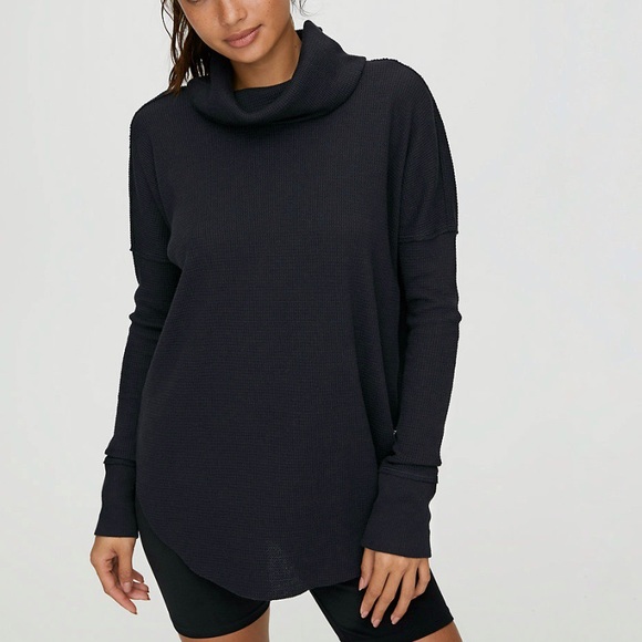 TNA Black Thermal Turtleneck Size XS